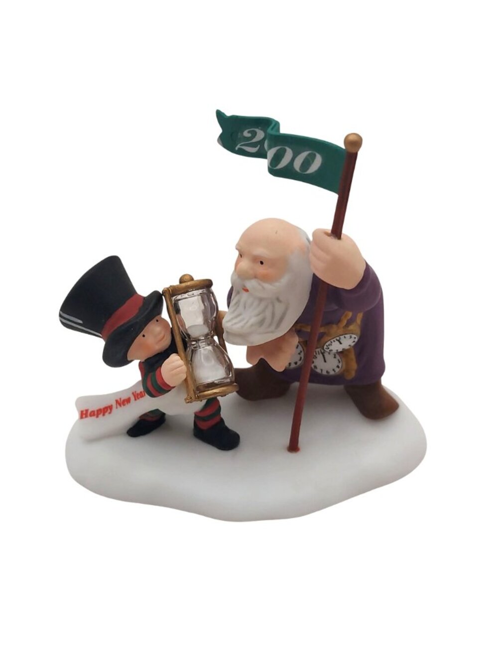 Dept 56 Figurines Set Of 3 North Pole 2000 New Year Downhill Daredevils Ski Bums - Picture 12 of 16